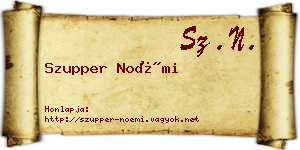 Szupper Noémi névjegykártya